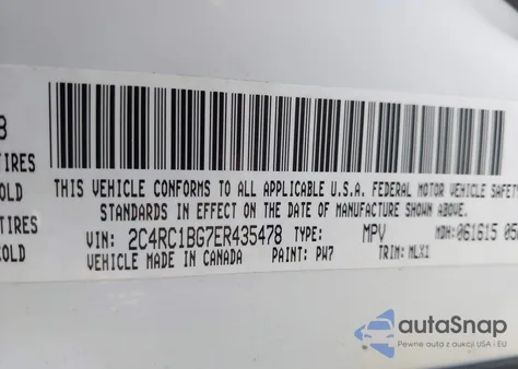 2014 Chrysler Town & Country Touring from USA, damaged, VIN 2C4RC1BG7ER435478